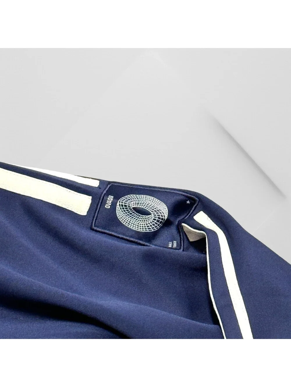 Ovadia & Sons Men's Blue & White Striped Full-Zip Long-Sleeve Jacket Sweater M